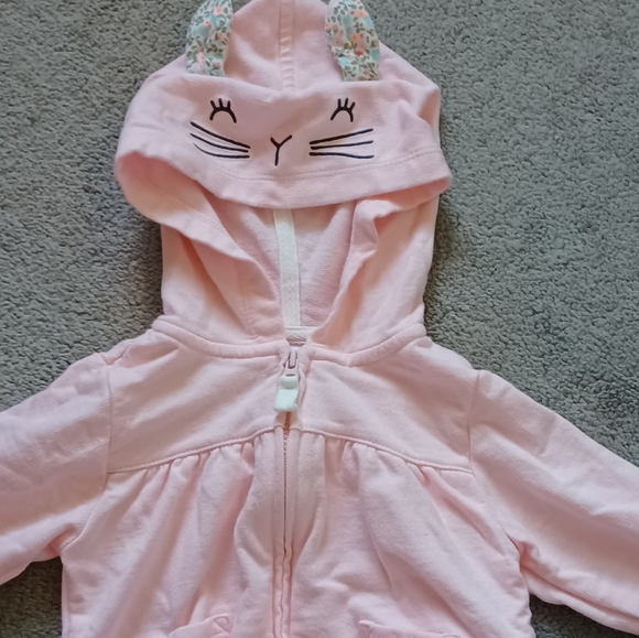 Carter's Other - BOGO FREE Carter's 2 Piece Outfit Pink Bunny Zip-Up Hoodie & Floral Pants 6M